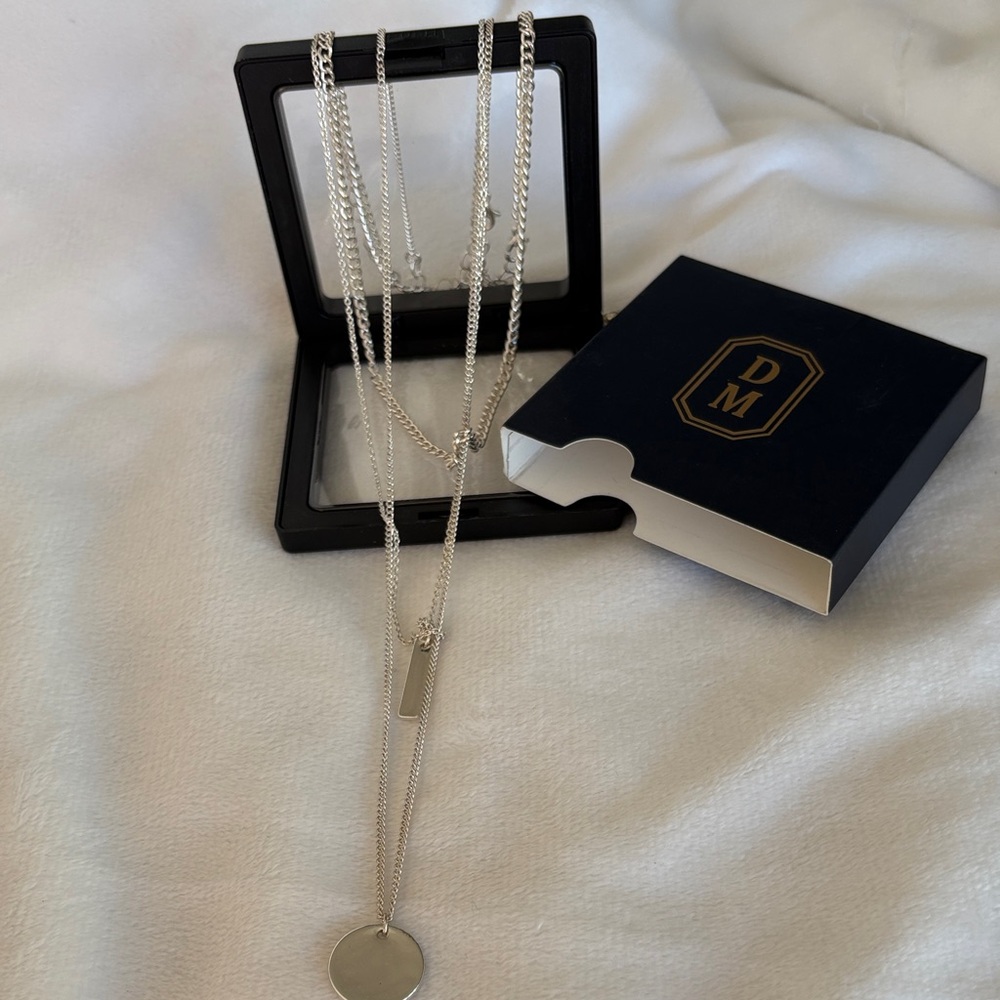 Chic Silver Layered Necklace